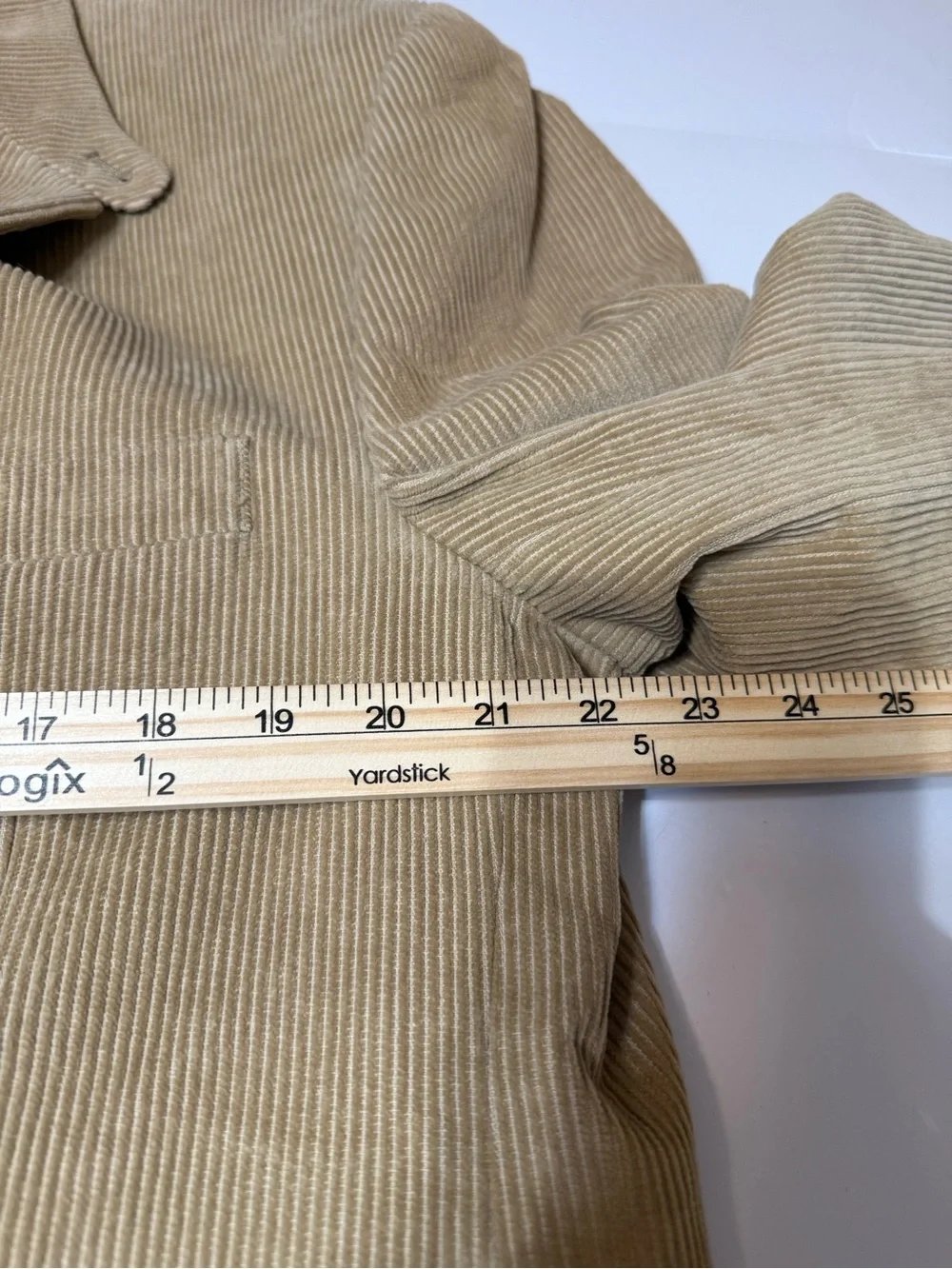 Vtg Lauren Ralph Lauren Green Label Corduroy Blazer Wood Buttons Elbow Patch 44R
